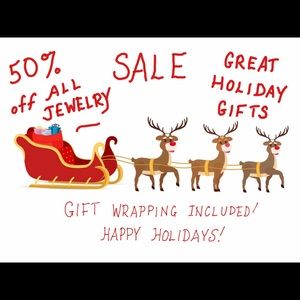 50 per cent off all jewelry